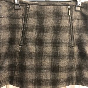 Kenar plaid wool mini skirt